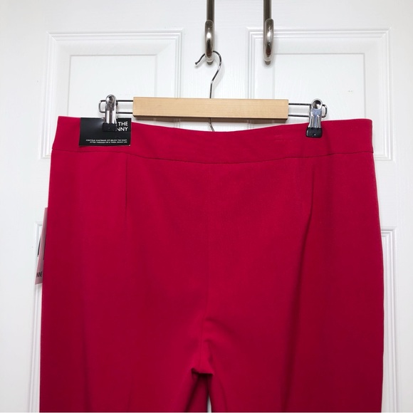 Nine West Waist Band Skinny Leg Crimson Red Versatile Stretch Pants Trousers 14 - Picture 6 of 15
